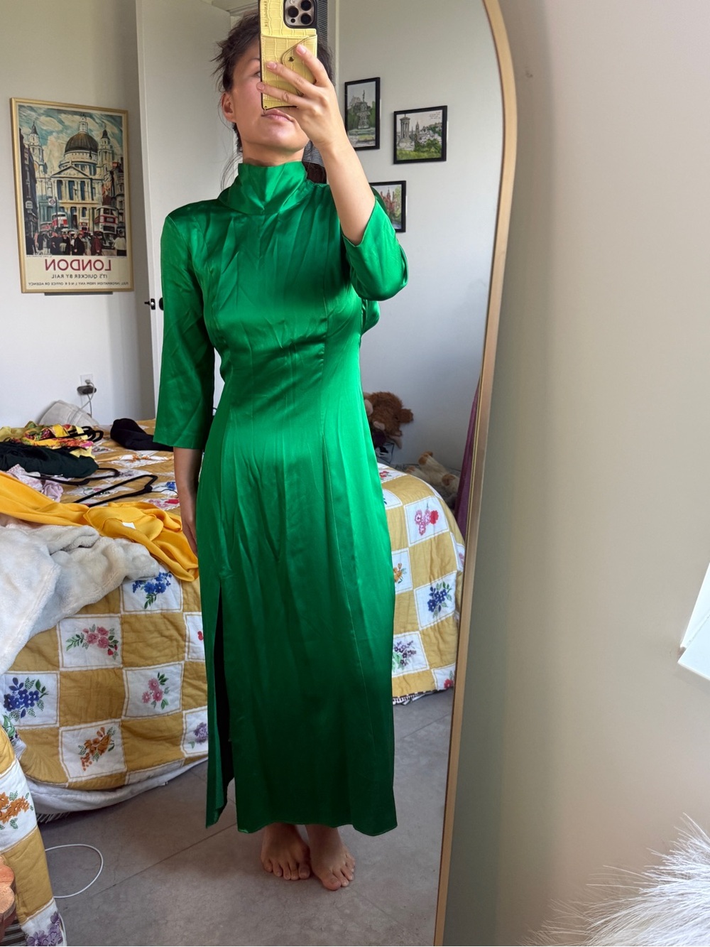 J. Crew Collection 100% silk open-back charmeuse dress - Picture 5 of 9